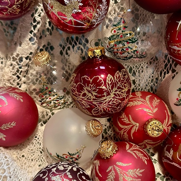 Christmas by Krebs Vintage Handmade Assortment Glass Blown Ornaments lot of 16 - Picture 13 of 16